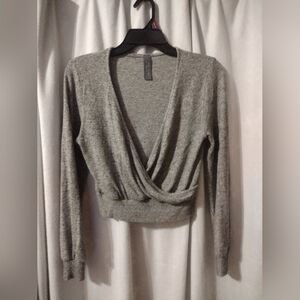 May Pink Brand Gray Top, Small